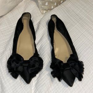 Jcrew satin bow flats